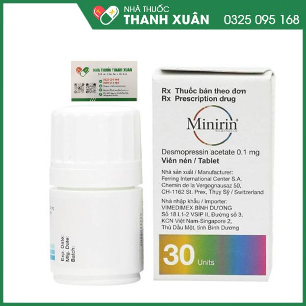 Minirin tablets - Điều trị đái tháo nhạt trung ương, đái dầm ban đêm tiên phát